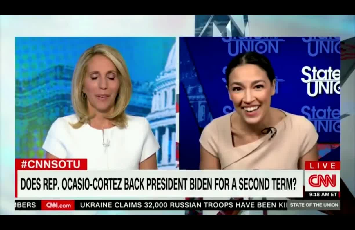 AOC Laughs Off Question About If She Will Support Biden Again In 2024