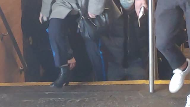 Watch how this man is being arrested at the 50th street Station.