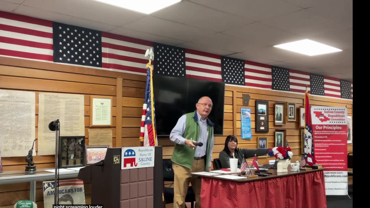 Saline County Republican Meeting 010424 Alison Gray Speech on the needs for 3rd vice chair