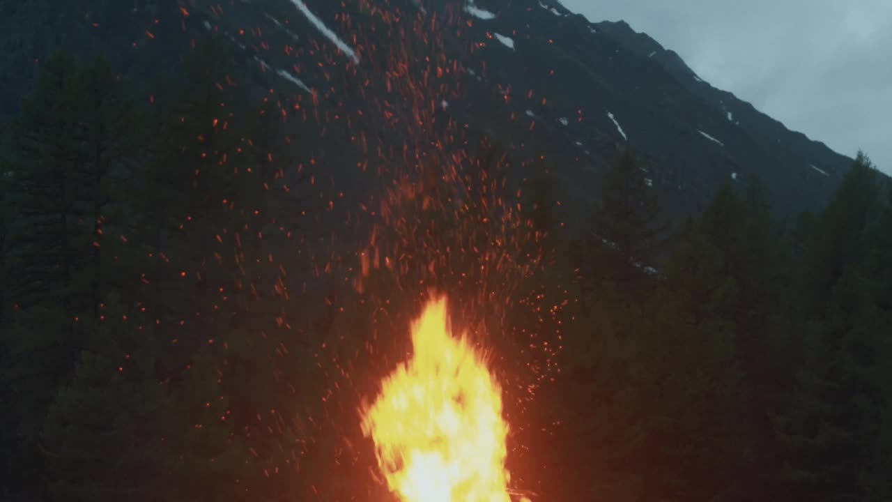 bornfire with friends on a holidays trip hits different