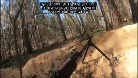 Ukrainian Soldier Takes Russian Rifle Round To His Machine Gun