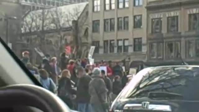 We finally find the Zombie Walker protesters in Madison!