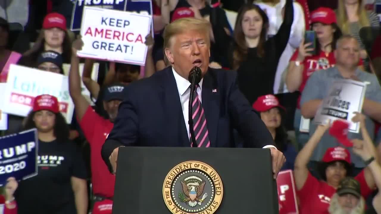 Trump holds a 'Keep America Great' rally in Las Vegas 2020
