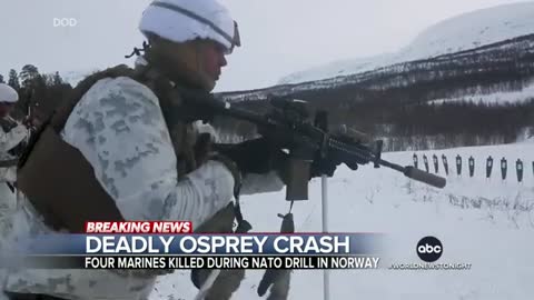 4 dead as US Marine Osprey aircraft crashes in Norway