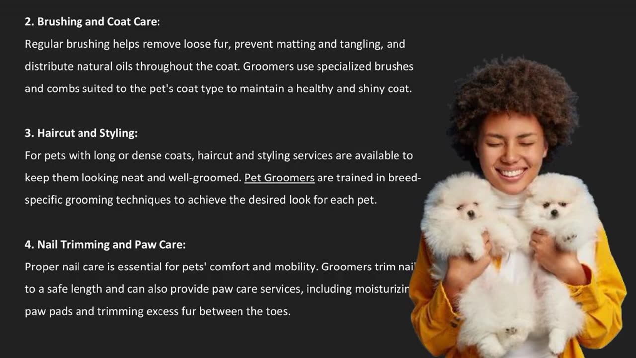 Maintaining the health, hygiene, and overall well-being — The Pets Workshop