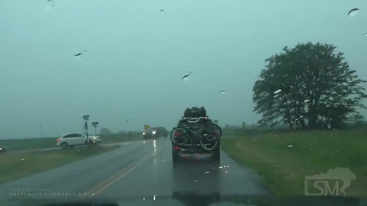 Lightning Strikes a Moving Vehicle