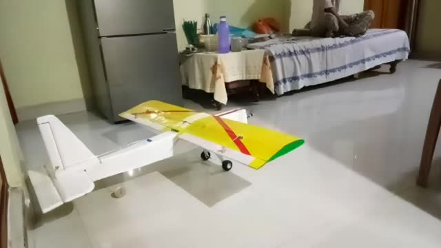 Homemade RC plane indoor testing