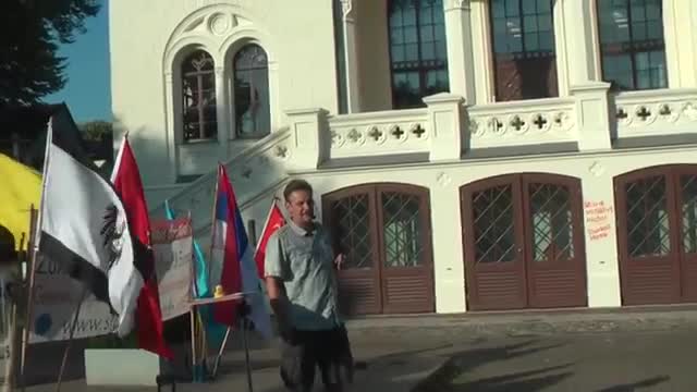 V Mann Aktion in Wittenburg - Nazi Parolen am Rathaus 16.08. 2018