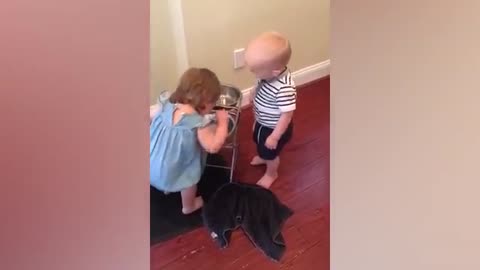 Funny twin babies moment/try not to laugh loud