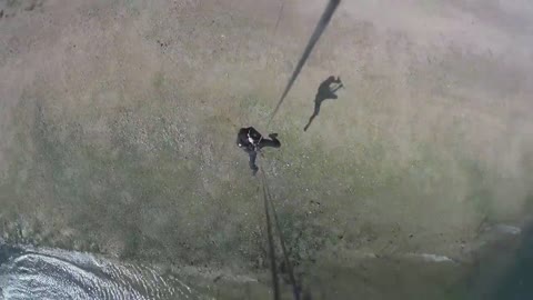 Kite surf lost board water crash