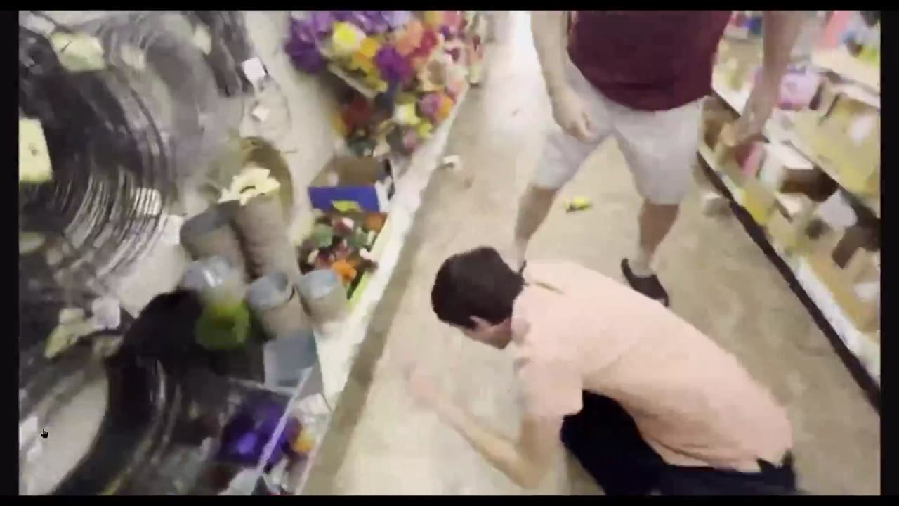 Man beat and in a store after caught trying to meet a 13 year old girl. (Warning)