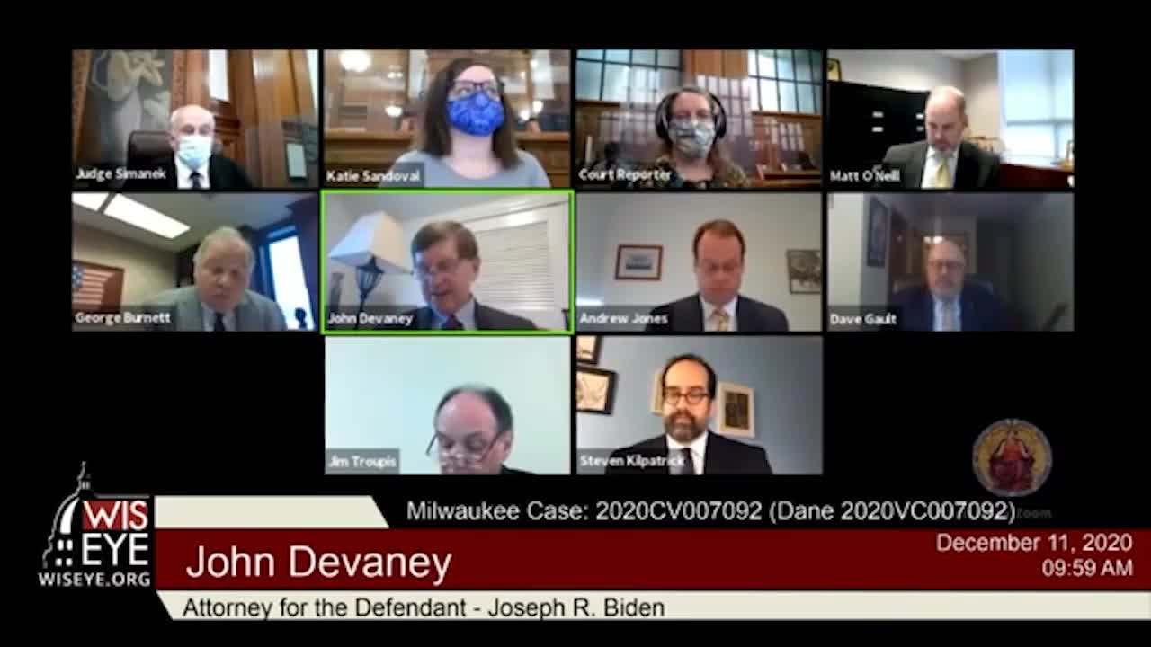 Part 3 Wisconsin State Hearing in Milwaukee, Trump v Biden December 11, 2020.