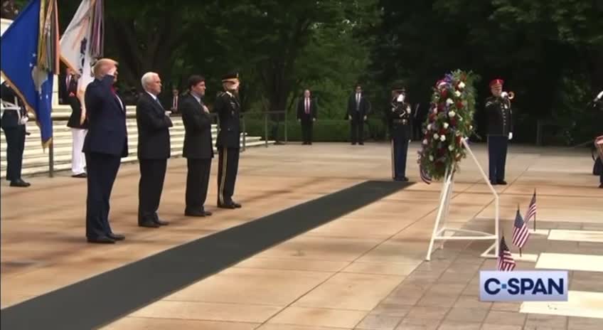 President Trump honors the fallen at the Tomb of the Unknown Soldier, Memorial Day 2020