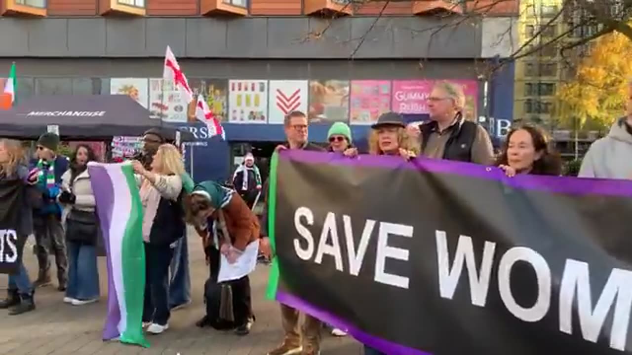 Quite a crowd at Wembley already. Protect women's football! #SaveWomensSports #AreYouAMan