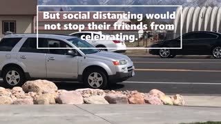 Drive by Wedding Reception Maintains Social Distancing