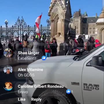 Happening Now In Ottawa! #freedomconvoy2022 #truckersforfreedom #ConvoyForFreedom Thank you truckers!!!