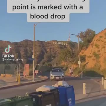 Hollywood Viewing Point Is Marked With A Blood Drop