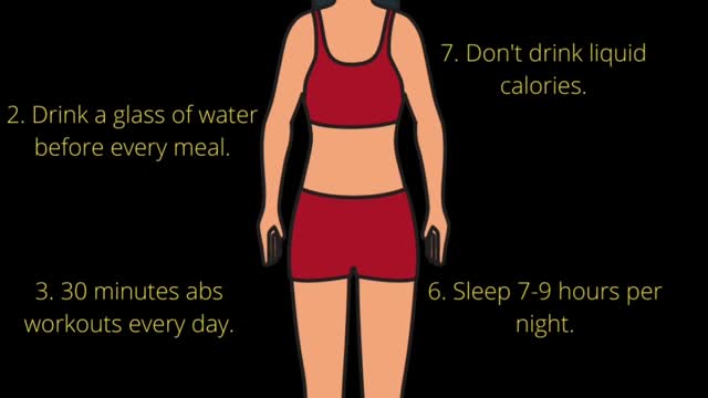 7 Flat Belly Rules || 7 Days Flat Belly Challenge ||