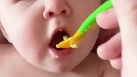 Short baby eating funny video new