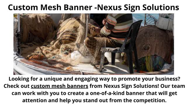 Custom Mesh Banner -Nexus Sign Solutions