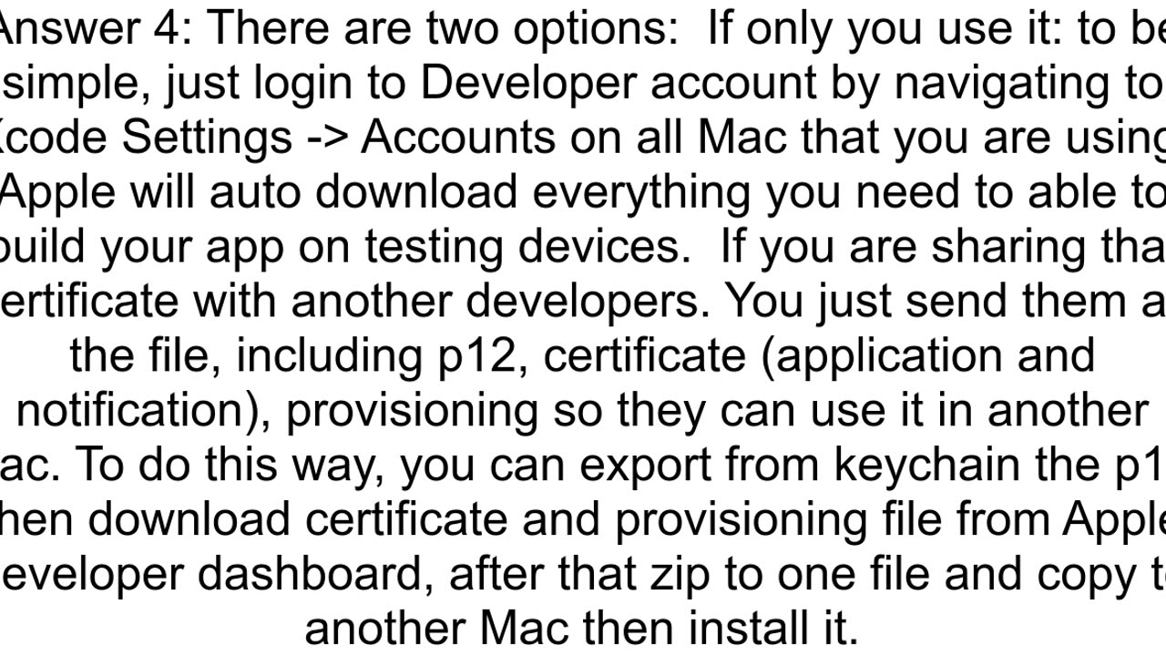 can I use my developer certificate on multiple Mac