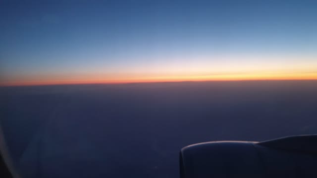 Sunrise from inside the plane