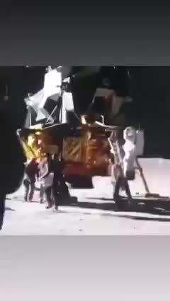 The moon trip on a set