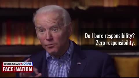 "Zero Responsibility" Biden's Own Words Come Back to Haunt Him...