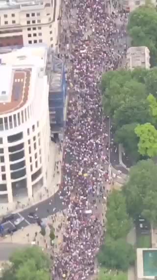 Aerial footage of London Freedom rally!
