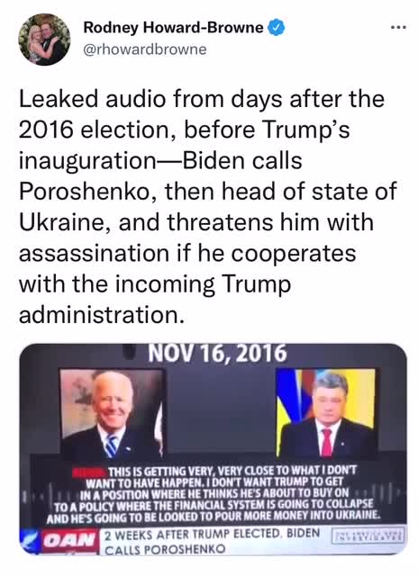 Biden-Poroshenko Phone Call Before 2016 Election