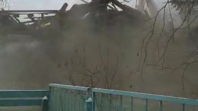 The collapse of a house in Siberia