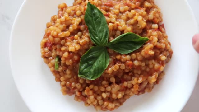 Easy Vegetarian Dinner Idea - Tomato Basil Couscous Recipe