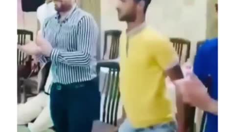 Intensive Dance of funny guy