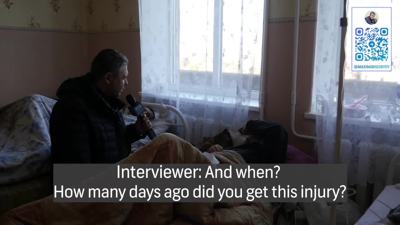 Citizen Mariupol tells a month ago he was wounded as result of shelling