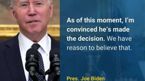 Biden warmongering?!