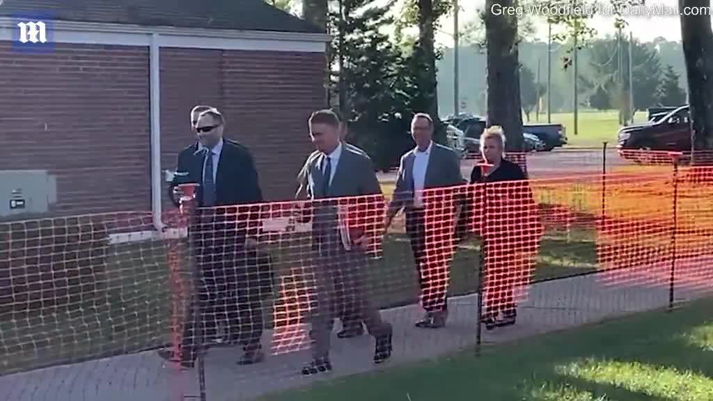 Lieutenant Colonel Stuart Scheller arrives for court hearing to plead GUILTY