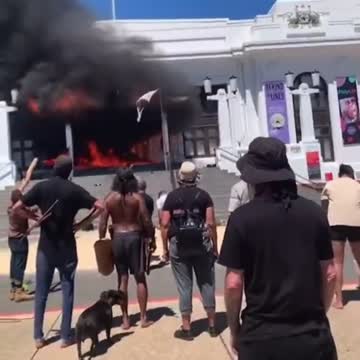 31 Décembre 2021 Australie, incendie de l'ancien Parlement.