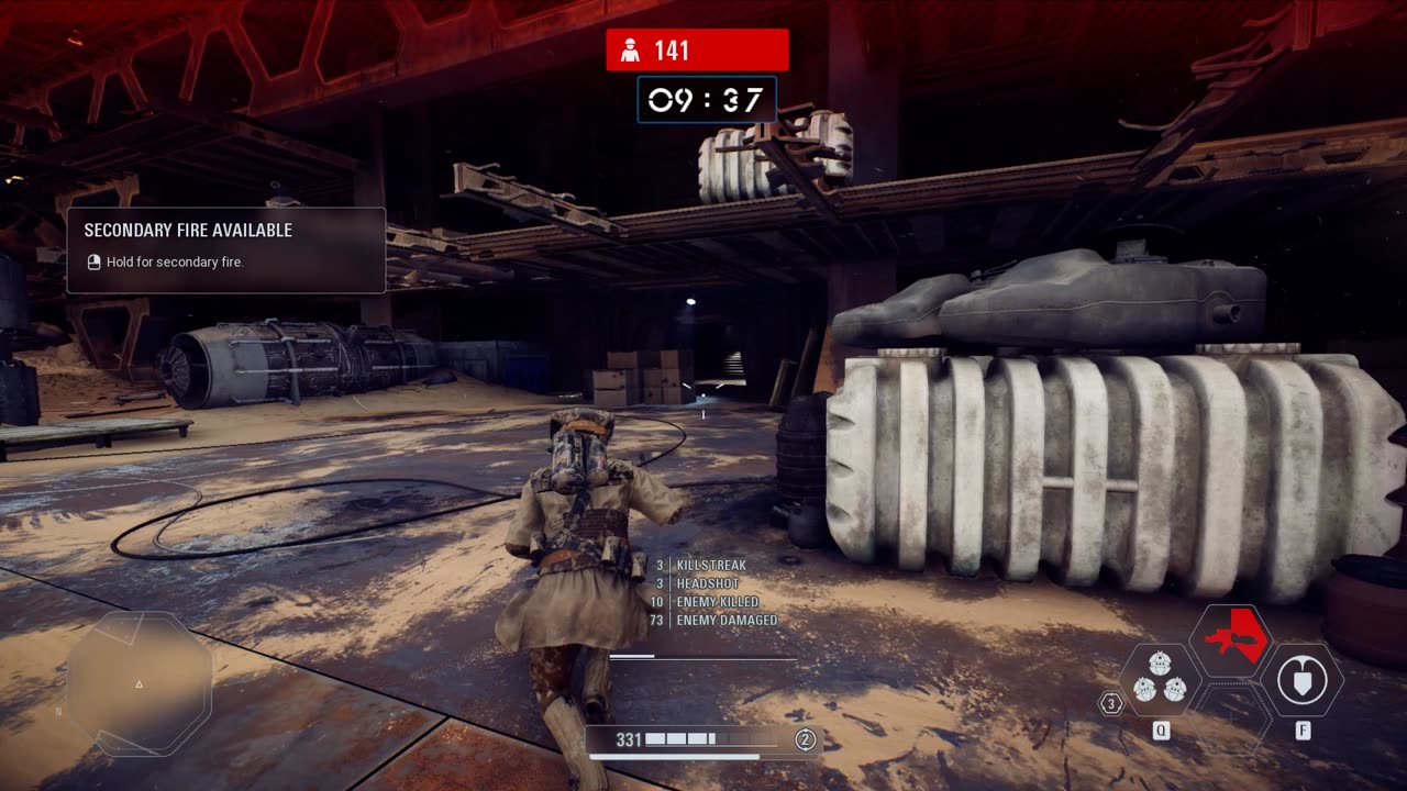 SWBF2: Arcade Onslaught Leia Organa Jakku Gameplay