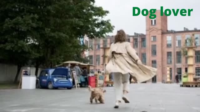 Dog lover of dog running