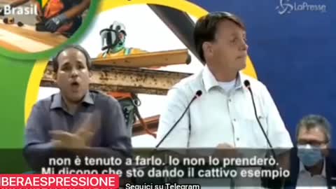 BOLSONARO: IO NON MI VACCINERÒ, NON USERÒ UN VACCINO CHE NON HA SUPERATO NEMMENO LA 3ª FASE DI TEST
