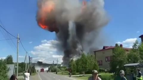 Explosion at a Russian outpost town of Talitsa.