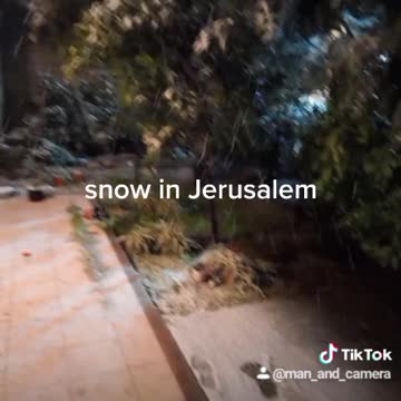 Snow in Jerusalem Israel February 17. 2021
