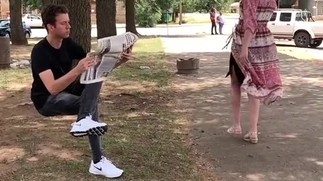 The magic stuns the pedestrians