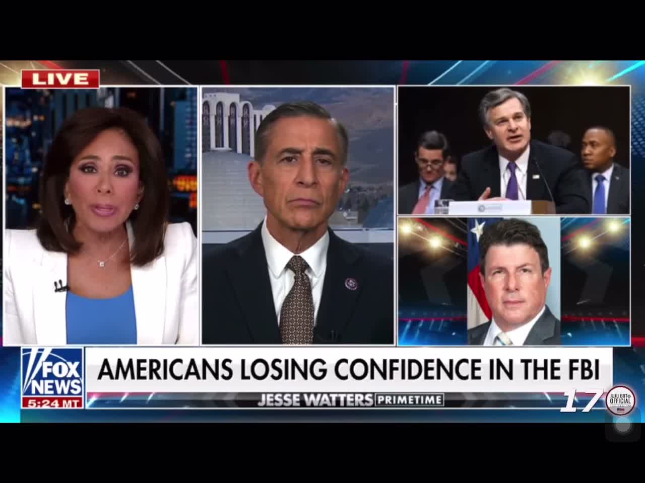 Judge Jean: Confidence in the FBI is an all time low and it may never recover.