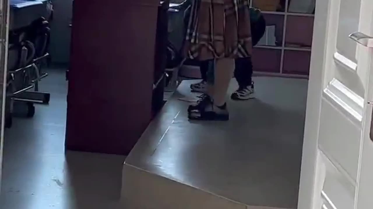 The evil teacher deliberately left the books on the floor.