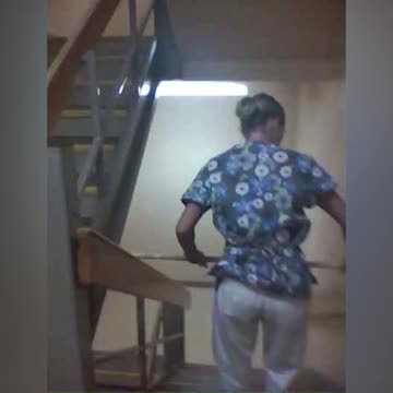Bored Nurse Tries To Ride Broomstick Down Stairwell