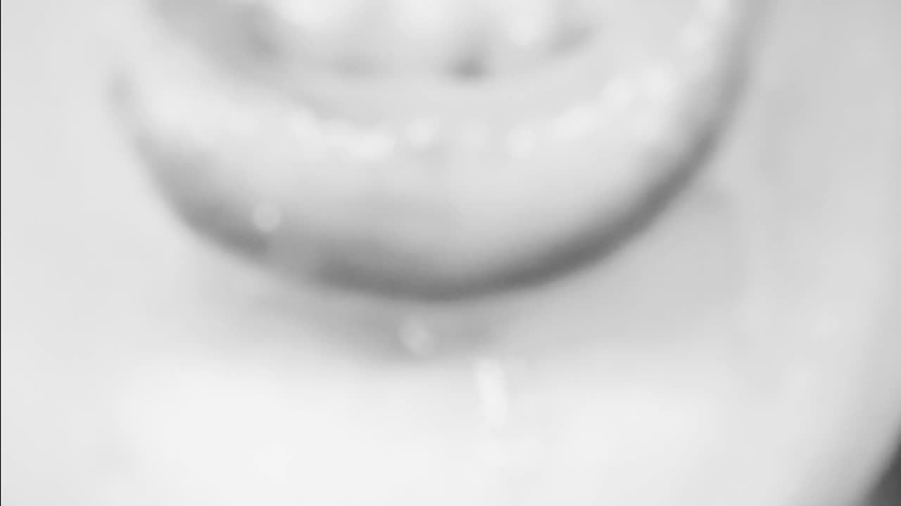 Asmr girl gushing water out of mouth