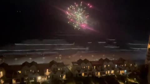 Enjoy the beautiful fireworks at night