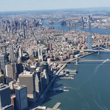 View of new york from a helicopter