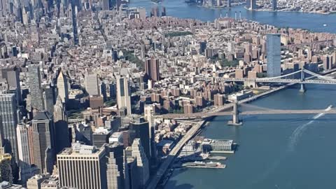 View of new york from a helicopter